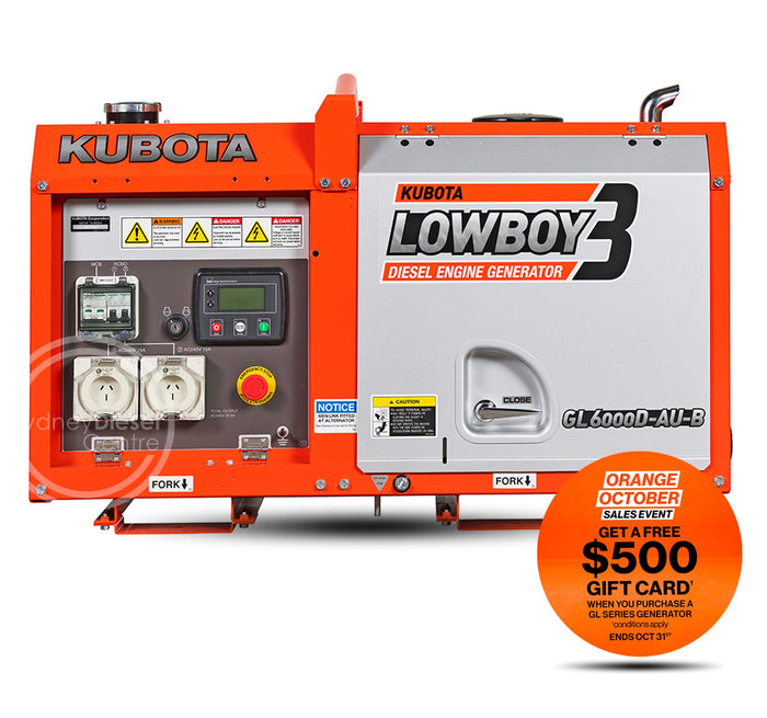 Kubota GL6000D-AU-B Diesel Engine Generator - Digital